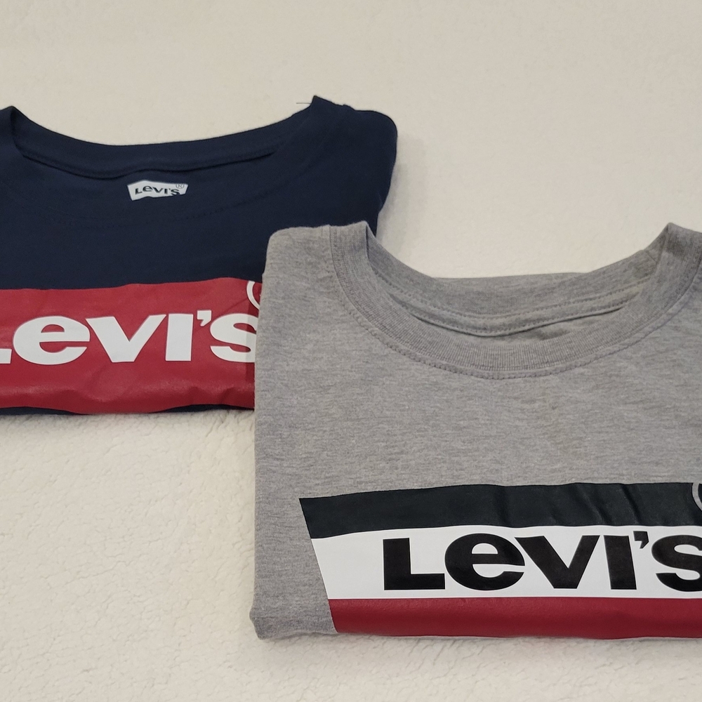 Levi's Youth' Shirt 2 Pack M 10-12 NEW Patriotic Colors Graphic Logo